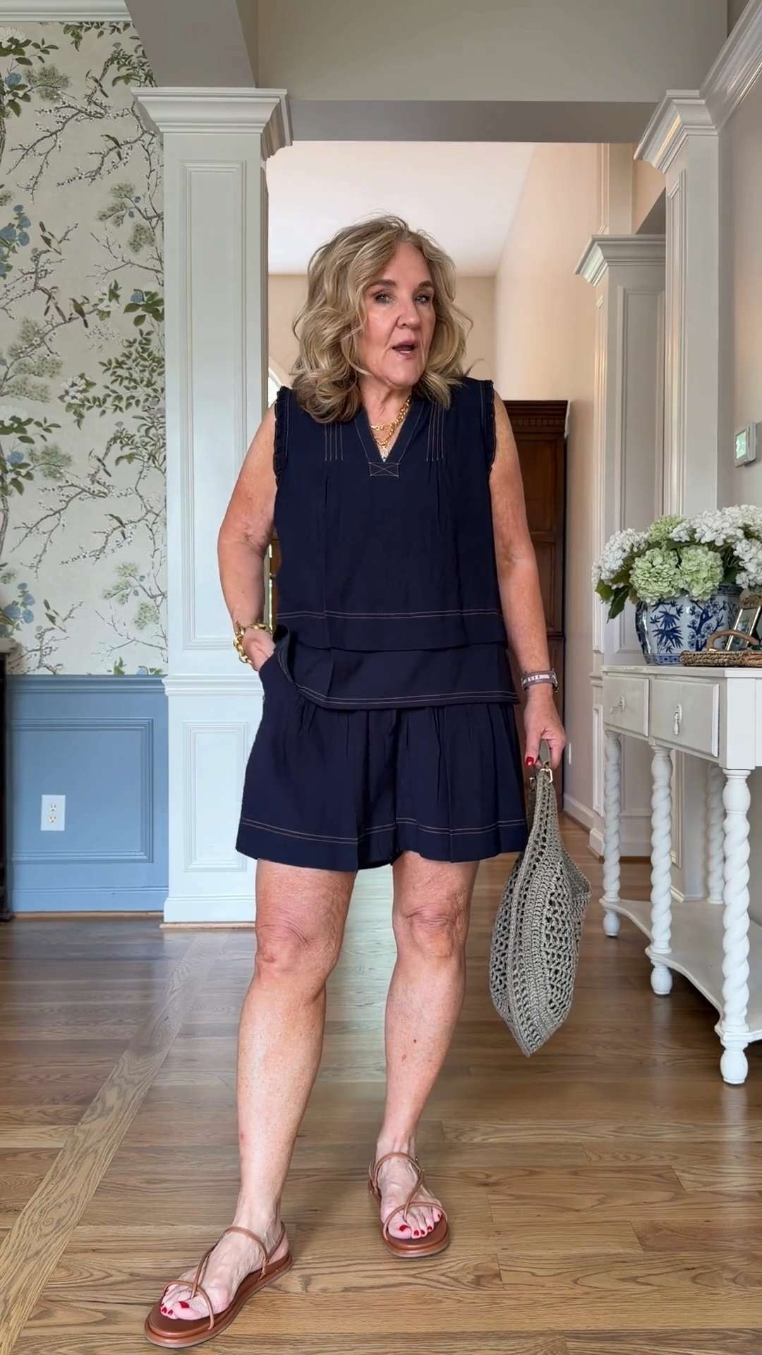 This navy set is easy, relaxed, and exactly the kind of outfit I want to live in all summer long. 🫶🏻 

 #LTKootd #LTKSeasonal #LTKSaleAlert