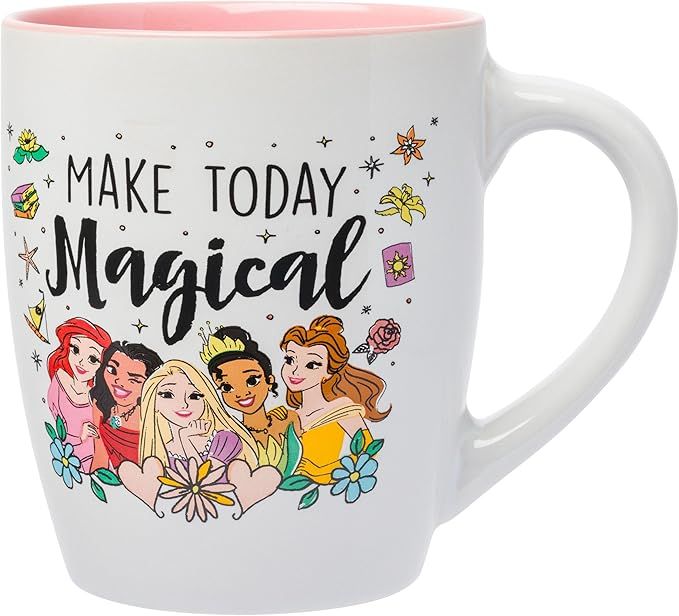 Silver Buffalo Disney Princess Magical Jumbo Curved Ceramic Mug, 25 Ounces | Amazon (US)