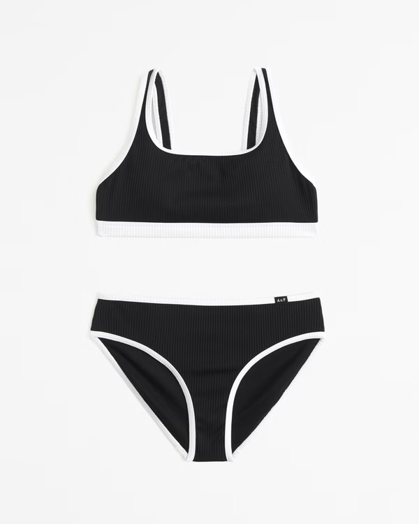 girls scoopneck high waist two-piece swimsuit | girls clearance | Abercrombie.com | Abercrombie & Fitch (US)