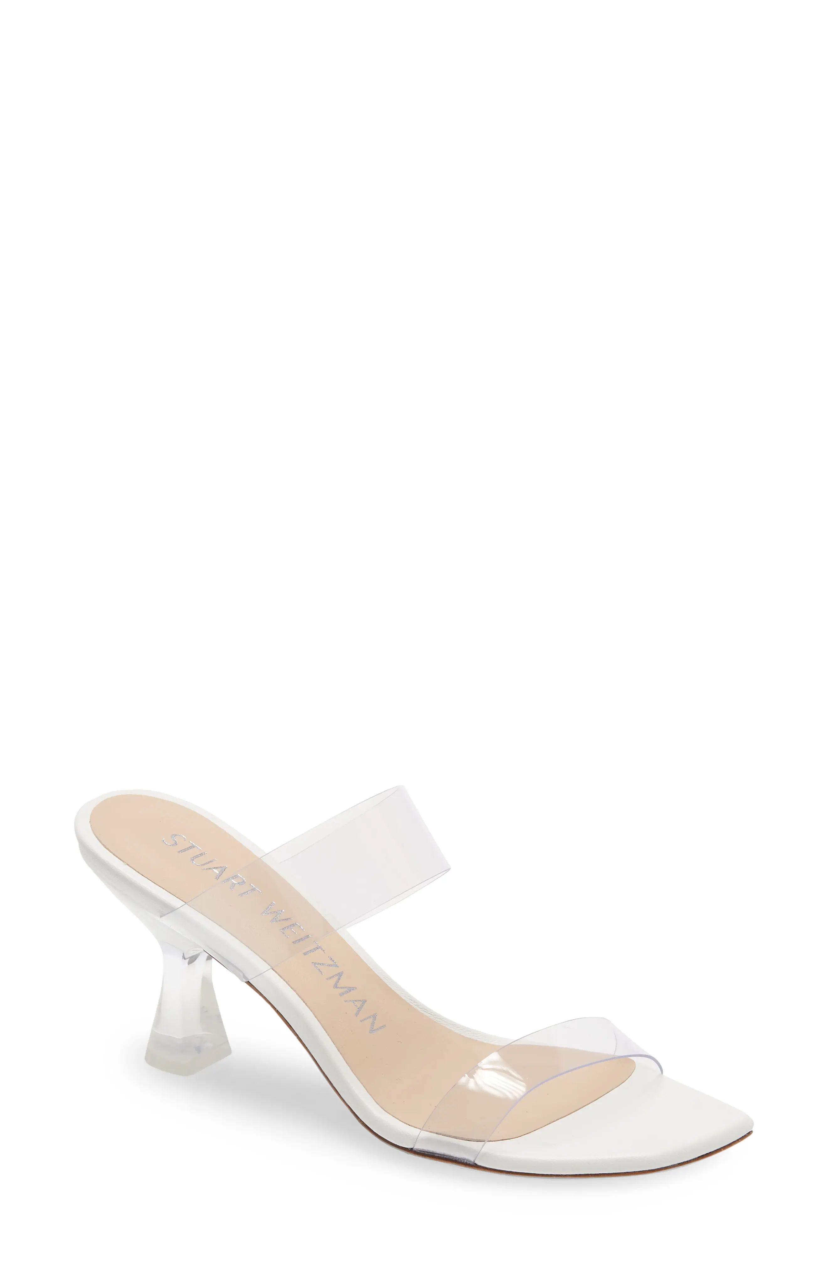 Stuart Weitzman Kristal Clear Sandal in Clear/White at Nordstrom, Size 5 | Nordstrom