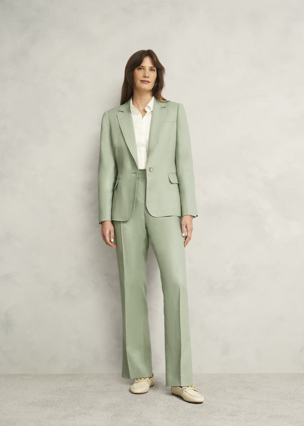 Marietta Linen Straight Trousers | Hobbs UK | | Hobbs
