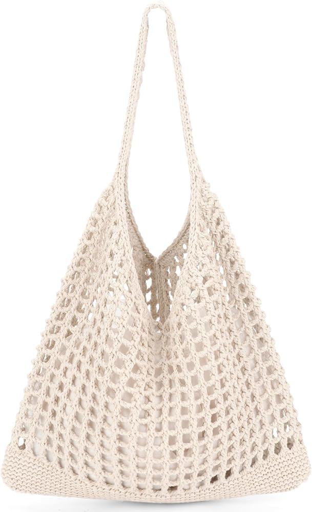 EIMMBD Crochet Bags for Women Beach Totes Bags Aesthetic Summer Tote Shoulder Hippie Bag Knit Bag | Amazon (US)