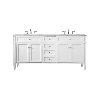 Rivers 72" W x 21.5" D x 35" H Double Bathroom Vanity Set | Wayfair North America