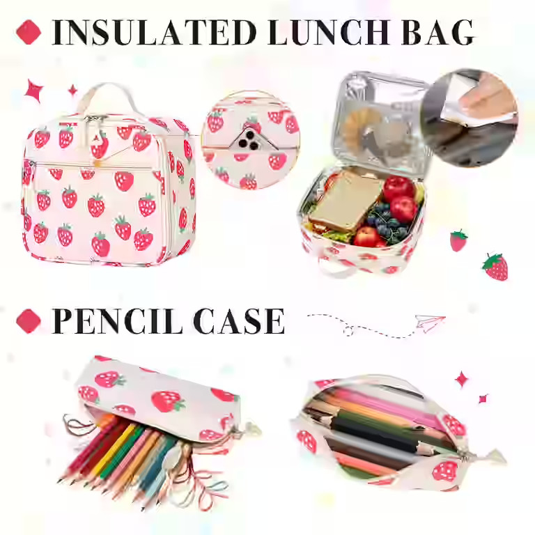 Inadays School Backpacks for Teens 3PCS Set Middle School Bookbag Students Lightweight Durable Ca... | Walmart (US)