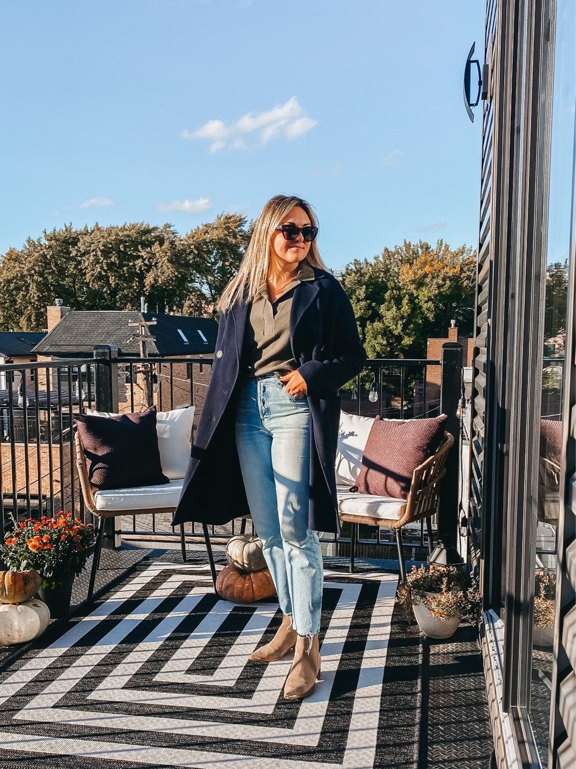 Vince Lightweight Longline Wool Coat - perfect for fall! Mine is 5 or 6 years old, but found some similar styles.
Everlane Polo Sweater - from last fall, but linking similar current styles!
Booties and straight leg jeans are current - parked with trouser socks!

#LTKshoecrush #LTKSeasonal #LTKworkwear