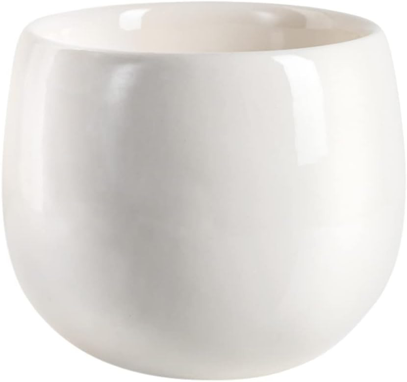 Serene Spaces Living Large Creamy White Ceramic Cup-Shaped Vase, Modern Floral Bowl Vase for Livi... | Amazon (US)