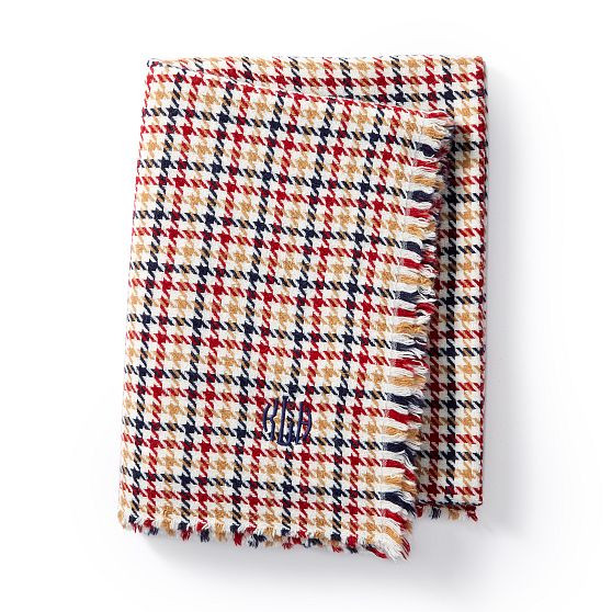 Houndstooth Plaid Throw Blanket | Mark and Graham