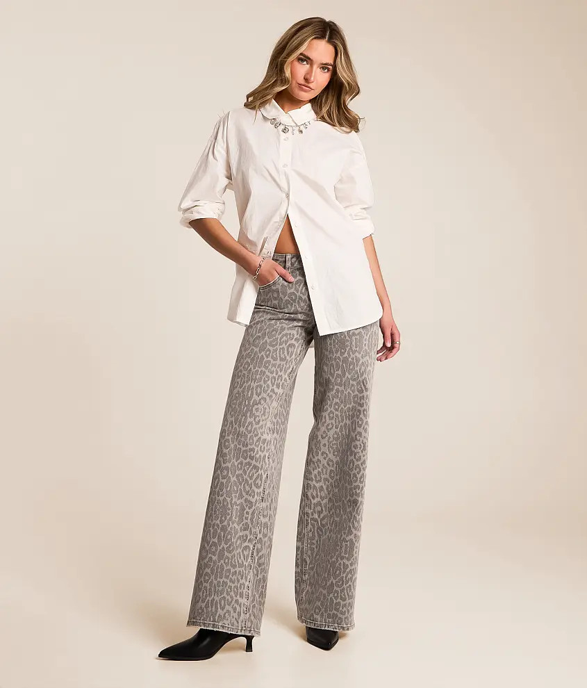 Olivia Leopard Wide Leg Jean | Buckle
