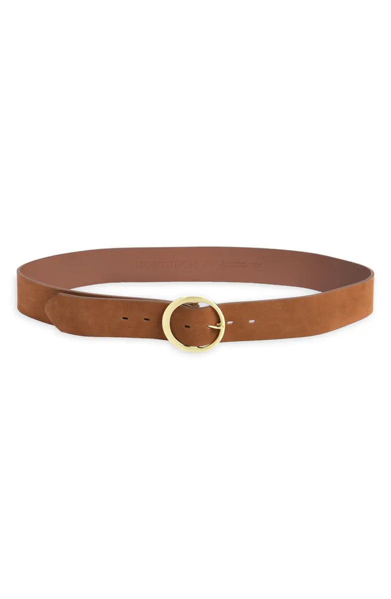 Nordstrom Oversize Buckle Suede Belt | Nordstrom | Nordstrom