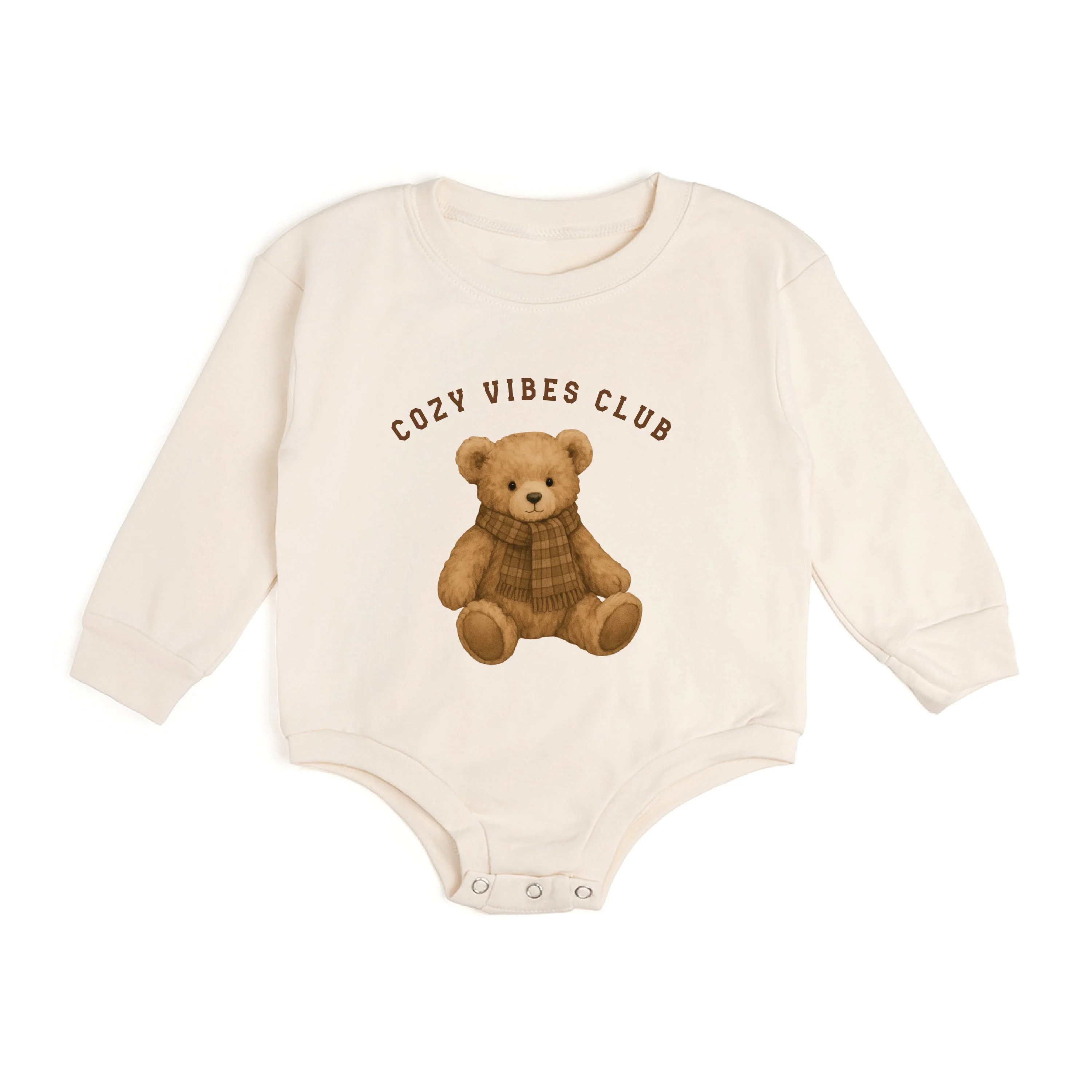 Cozy Teddy Long Sleeve Romper | Sweet Wink
