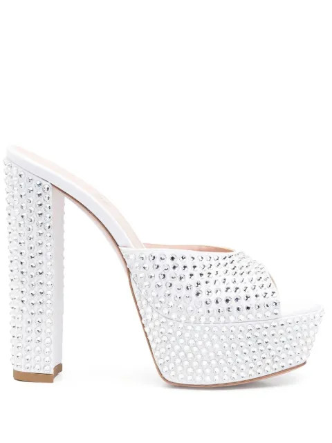 Gedebe Jerry crystal-embellished Platform Sandals - Farfetch | Farfetch Global