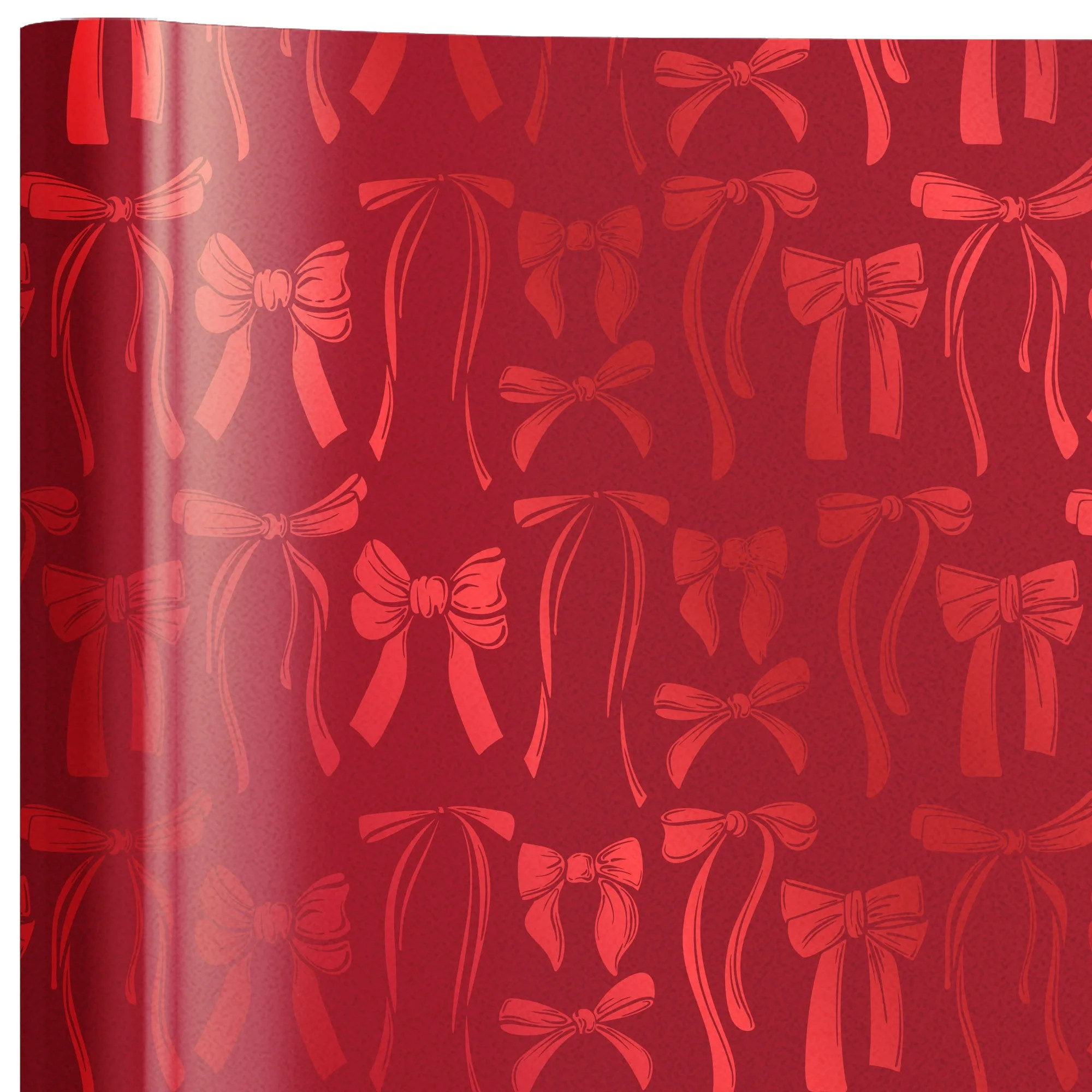 Red Bows Premium Heavyweight Christmas Wrapping Paper, 25 sq ft, by My Texas House | Walmart (US)
