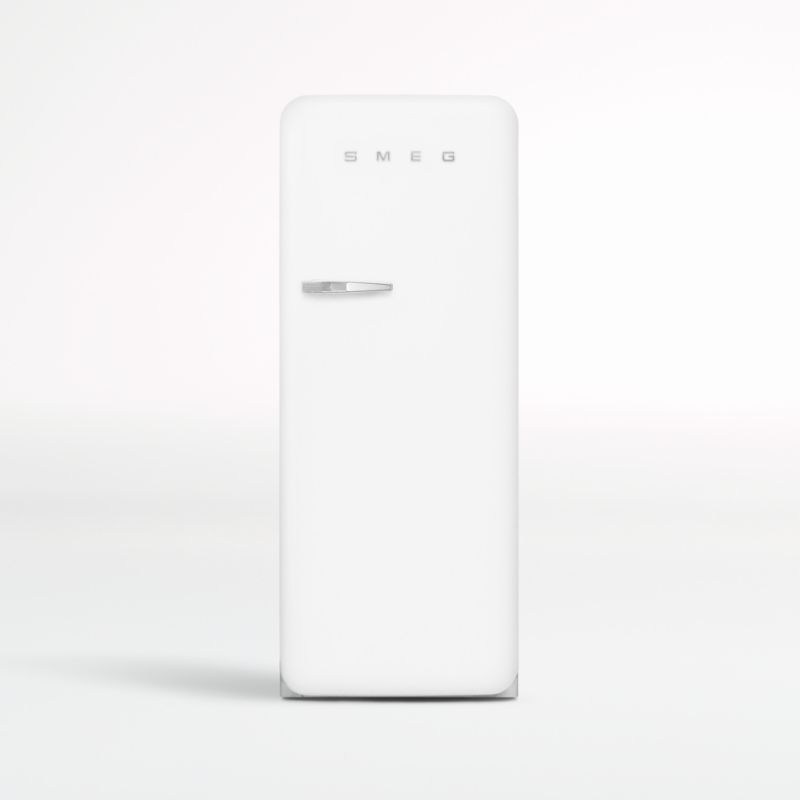 SMEG Matte White Refrigerator - Retro-Style Fridge + Reviews | Crate & Barrel | Crate & Barrel
