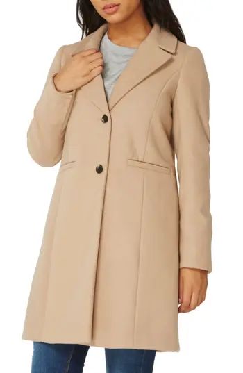 Women's Dorothy Perkins Single Breasted Coat, Size 4 US / 8 UK - Brown | Nordstrom