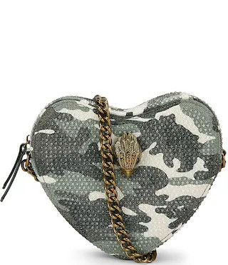 Kensington Crystal Camo Heart Crossbody Bag | Dillard's