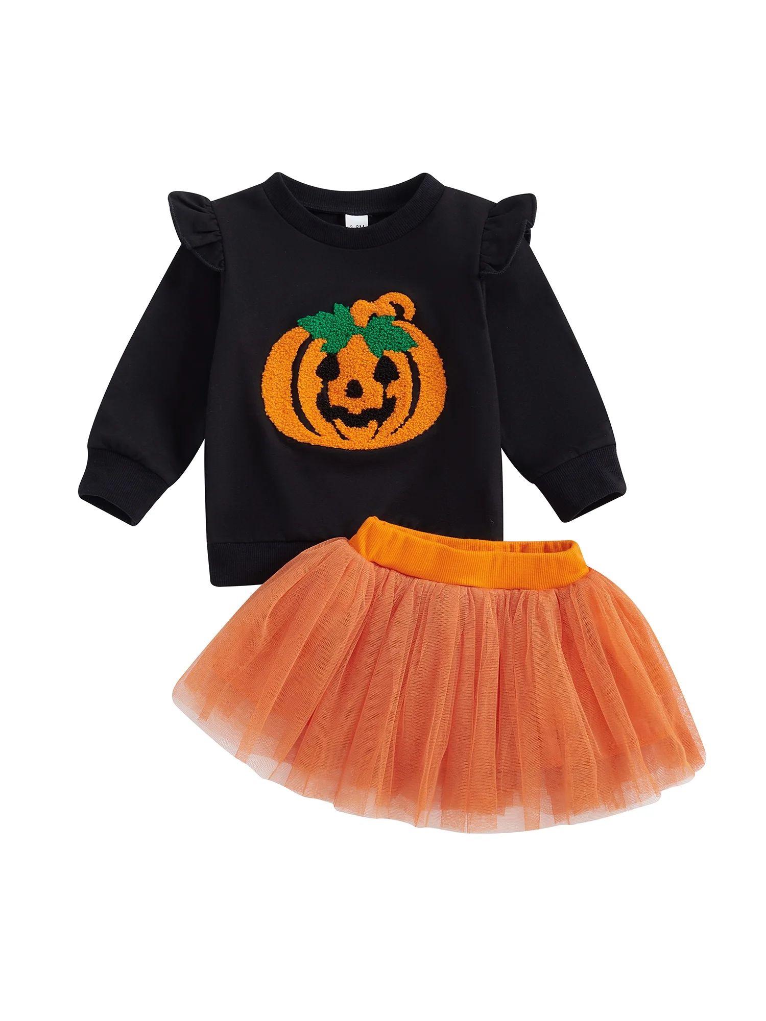 Toddler Halloween Outfit Baby Girl Boo Witches Shirt Long Sleeve Sweatshirt and Tulle Skirts Litt... | Walmart (US)