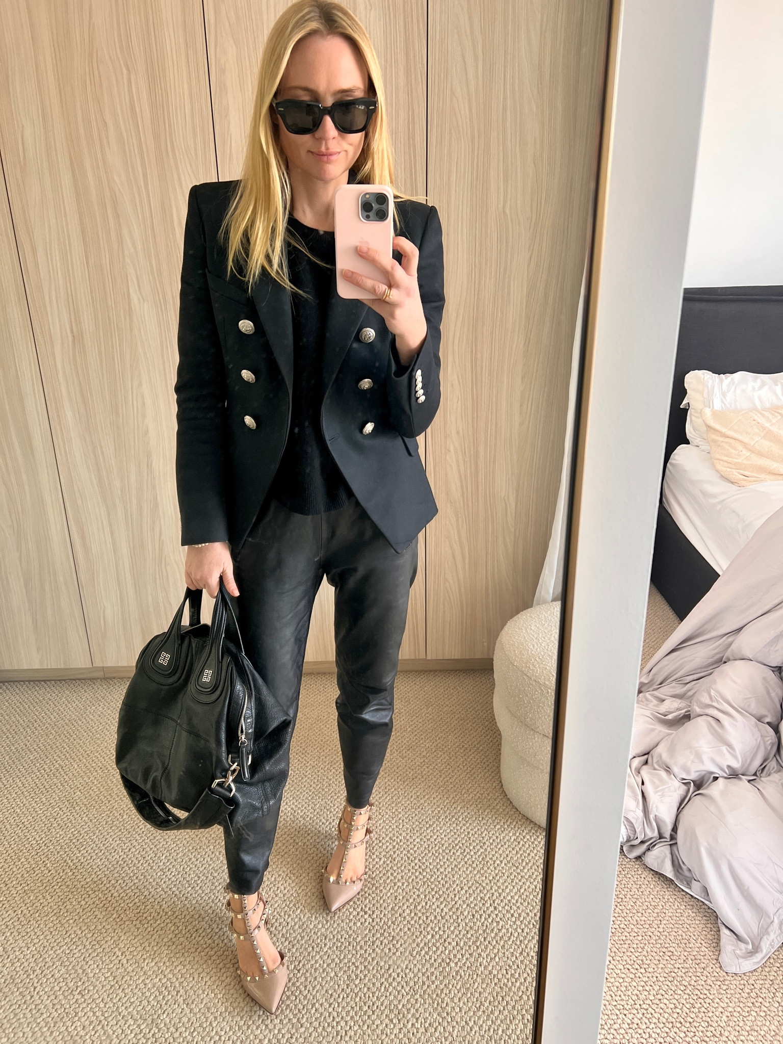 Workwear 🖤 Shop my similar look below. Cropped blazer, leather pants and exact heels linked

#LTKstyletip #LTKaustralia #LTKworkwear