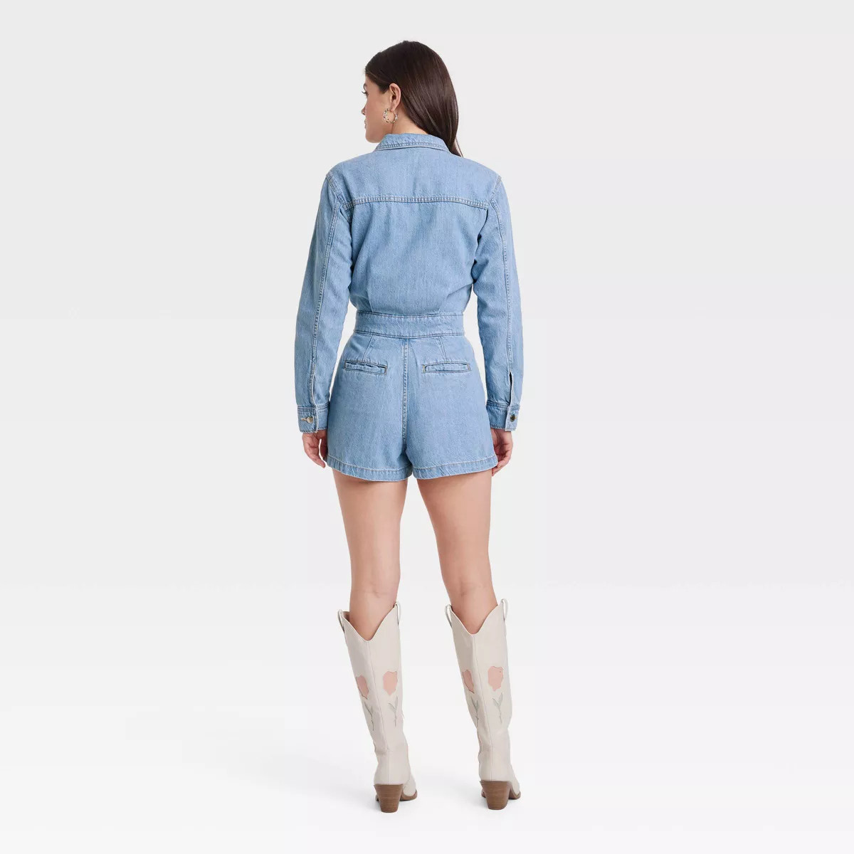 Women's Long Sleeve Denim Romper - Universal Thread™ | Target