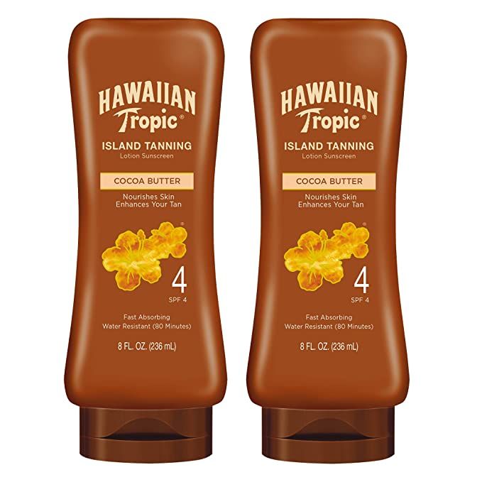 Hawaiian Tropic SPF 4 Sunscreen, Protective Dark Tannning Sunscreen Lotion 8 Ounces , 2 Count (Pa... | Amazon (US)