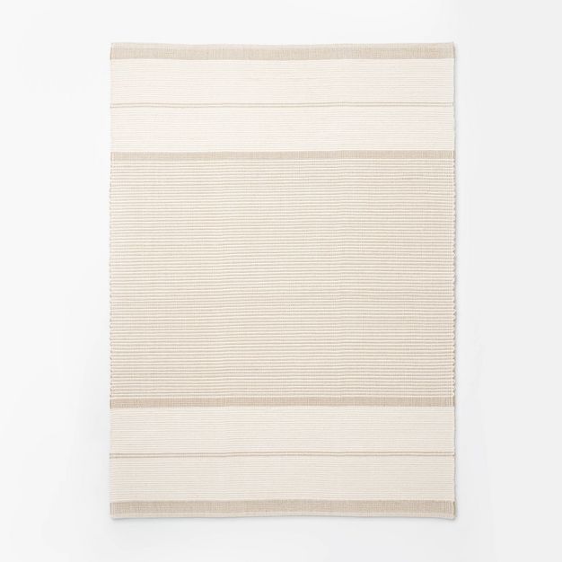 7'x10' Marina Striped Wool/Cotton Area Rug Cream - Threshold™ designed with Studio McGee | Target