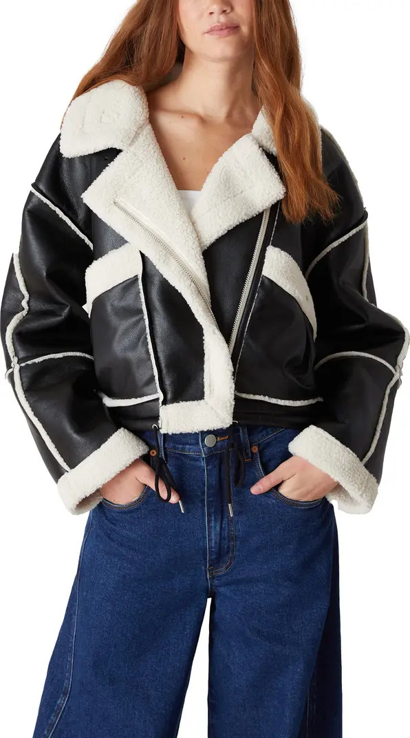 BLANKNYC Faux Shearling Moto Jacket | Nordstrom | Nordstrom