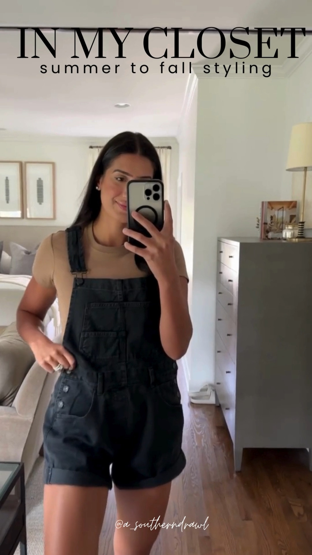 Summer to fall transitional outfit styling☺️✨ found this from a while back and can’t wait to wear these overalls again! 40% off these overalls!!!!

Fit tips: expecting moms size up! 

Overalls, shortalls, neutral fashion, fall fashion, summer to fall transitional fashion, sale alert, Grace White, A Southern Drawl

#LTKVideo #LTKFindsUnder50 #LTKSeasonal