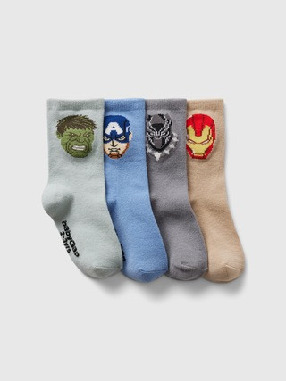 babyGap | Marvel Superhero Crew Socks (4-Pack) | Gap (CA)