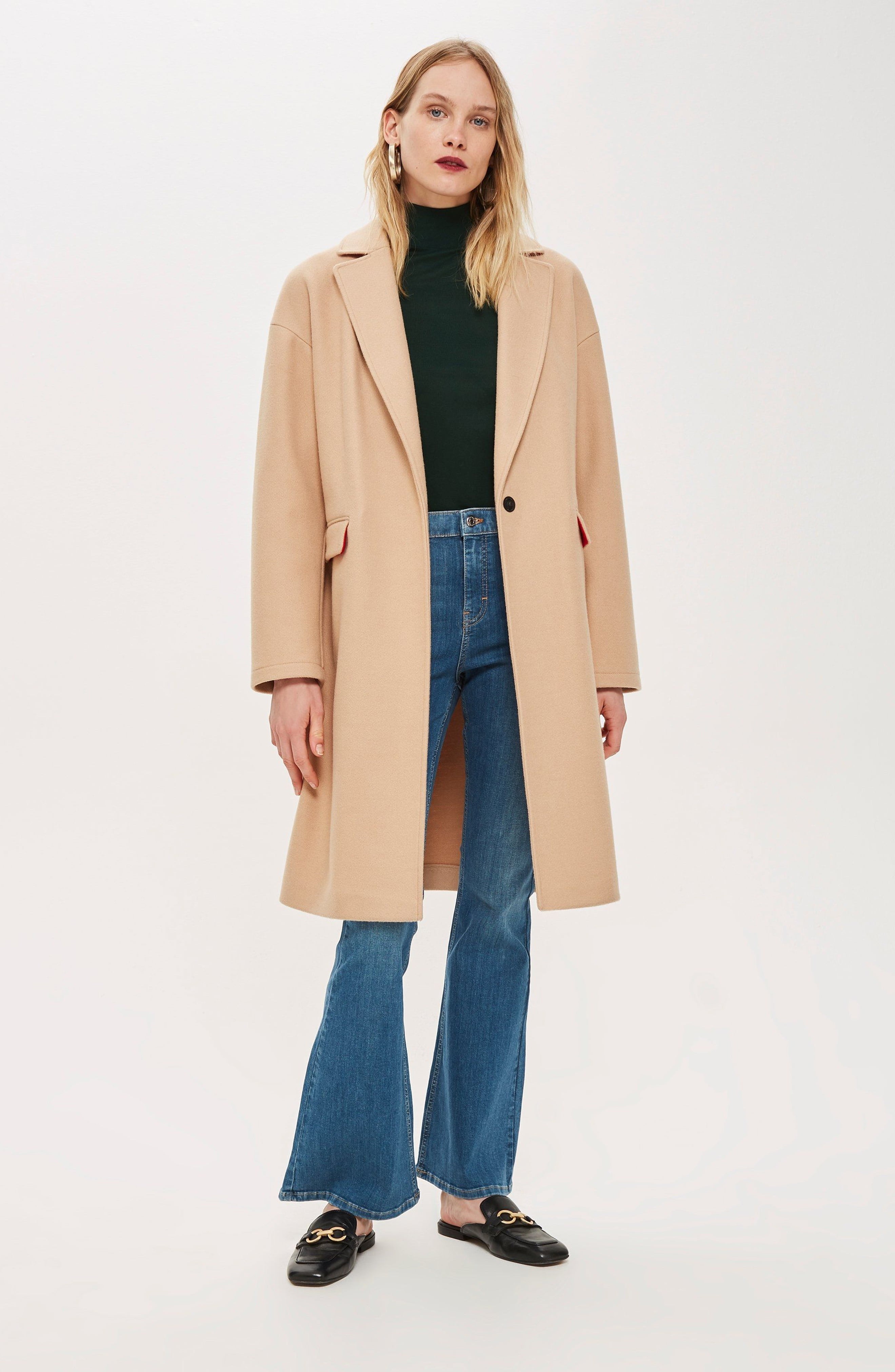 Lily Knit Back Midi Coat | Nordstrom