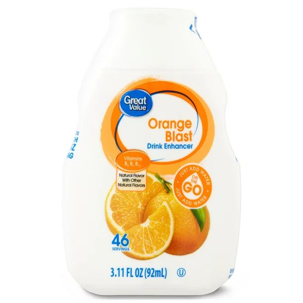 Great Value Orange Blast Drink Enhancer, 3.11 fl oz bottle - Walmart.com | Walmart (US)
