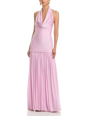 Aqua Cowl Neck Drop Waist Gown - Exclusive | Bloomingdale's (US)