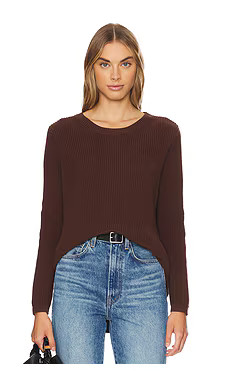 525 Emma Shaker Sweater in Shaved Chocolate from Revolve.com | Revolve Clothing (Global)