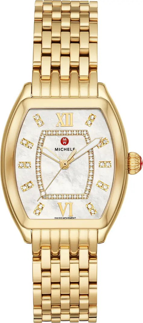 MICHELE Relevé Diamond Dial Watch Head & Interchangeable Bracelet, 31mm x 32mm | Nordstromrack | Nordstrom Rack
