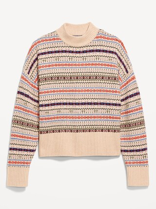 SoSoft Mock-Neck Fair Isle Sweater | Old Navy (US)