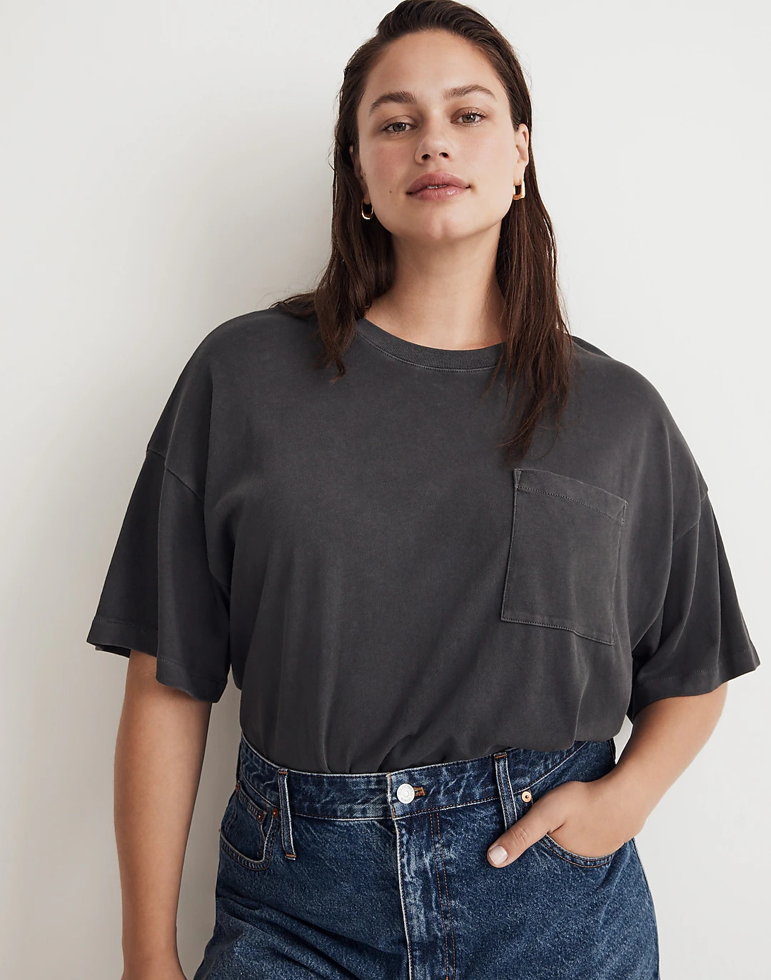 Garment-Dyed Oversized Pocket Tee | Madewell