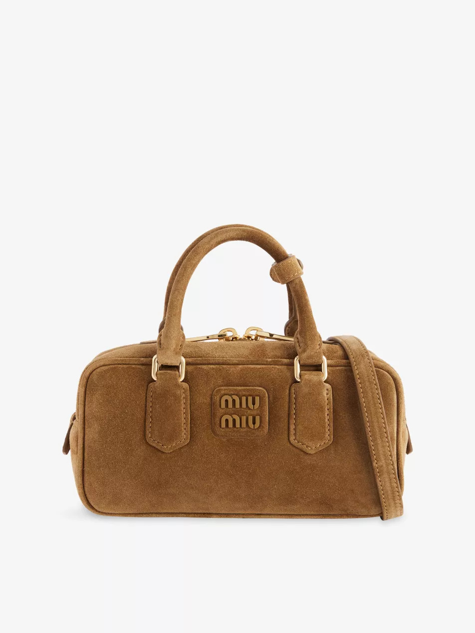 Beau Small Suede Top Handle Bag | Selfridges