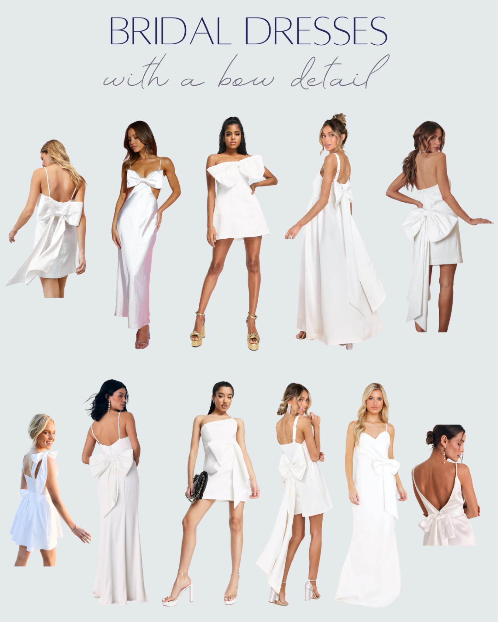 Bridal dresses with a bow detail 

#LTKFind #LTKwedding #LTKfit