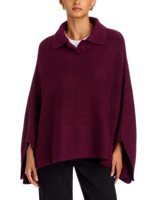 Aqua Crop Collar Cozy Poncho - Exclusive | Bloomingdale's (US)