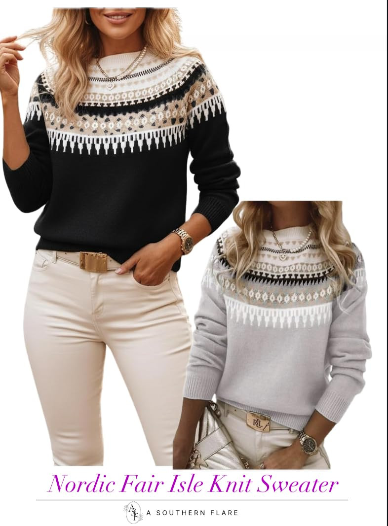 Layer up in cozy Nordic Fair Isle sweaters! Perfect for any casual outfit. Check them out now! | Amazon (US)