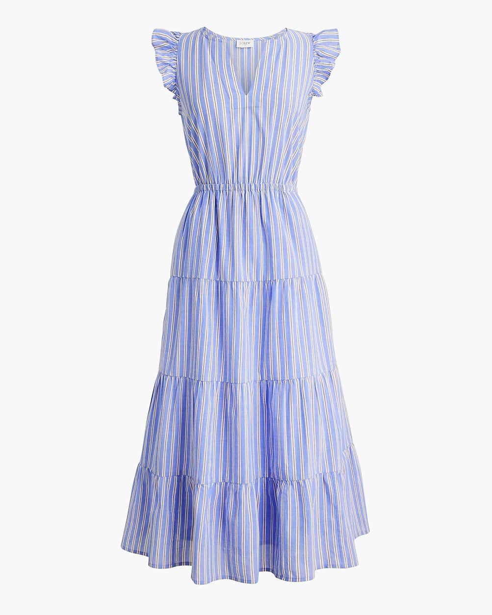 newRuffle-sleeve tiered midi dress 1702 people looked at this item in the last day | J.Crew Factory