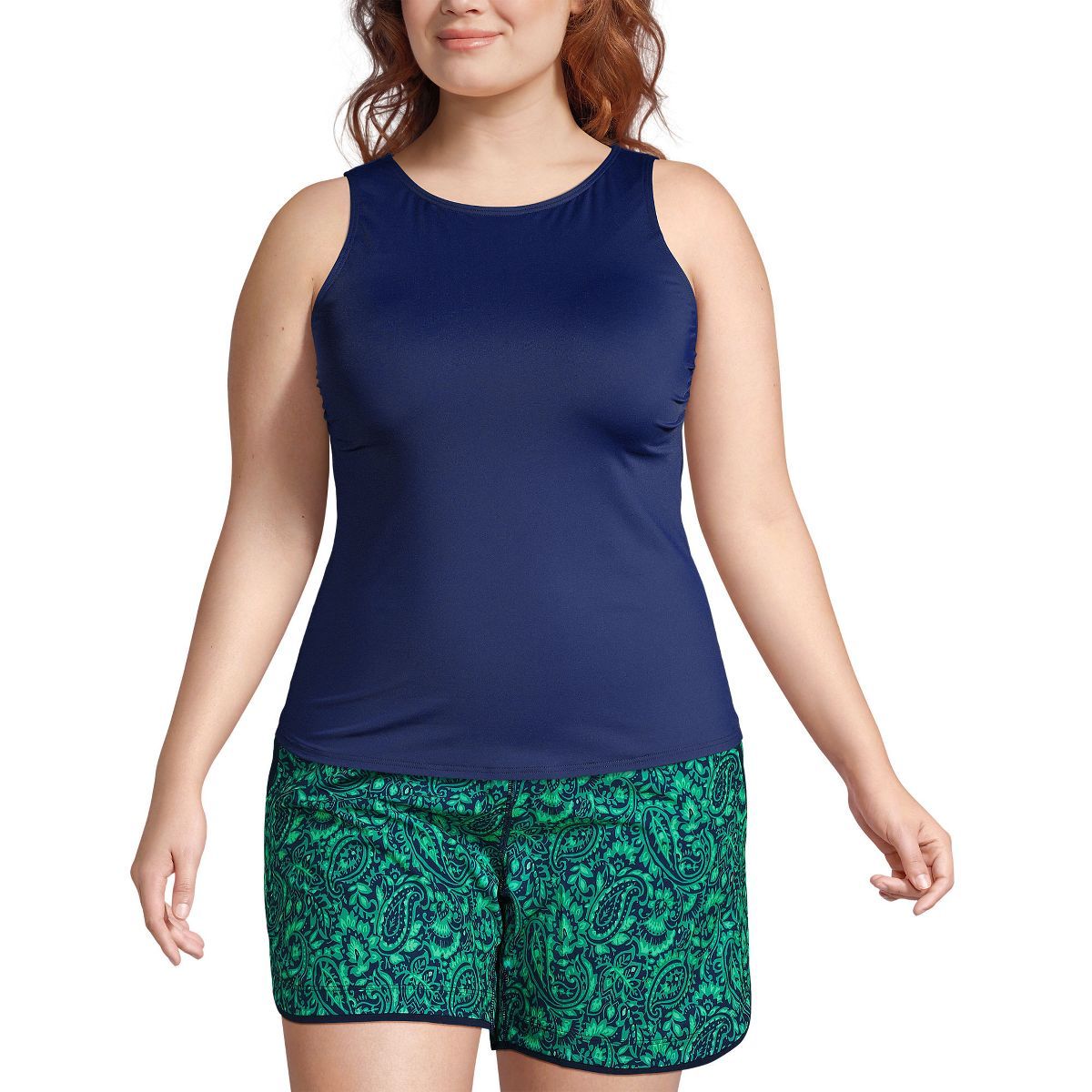 Lands' End Women's Plus Size DD-Cup Chlorine Resistant Square Neck Underwire Tankini Top Swimsuit... | Target