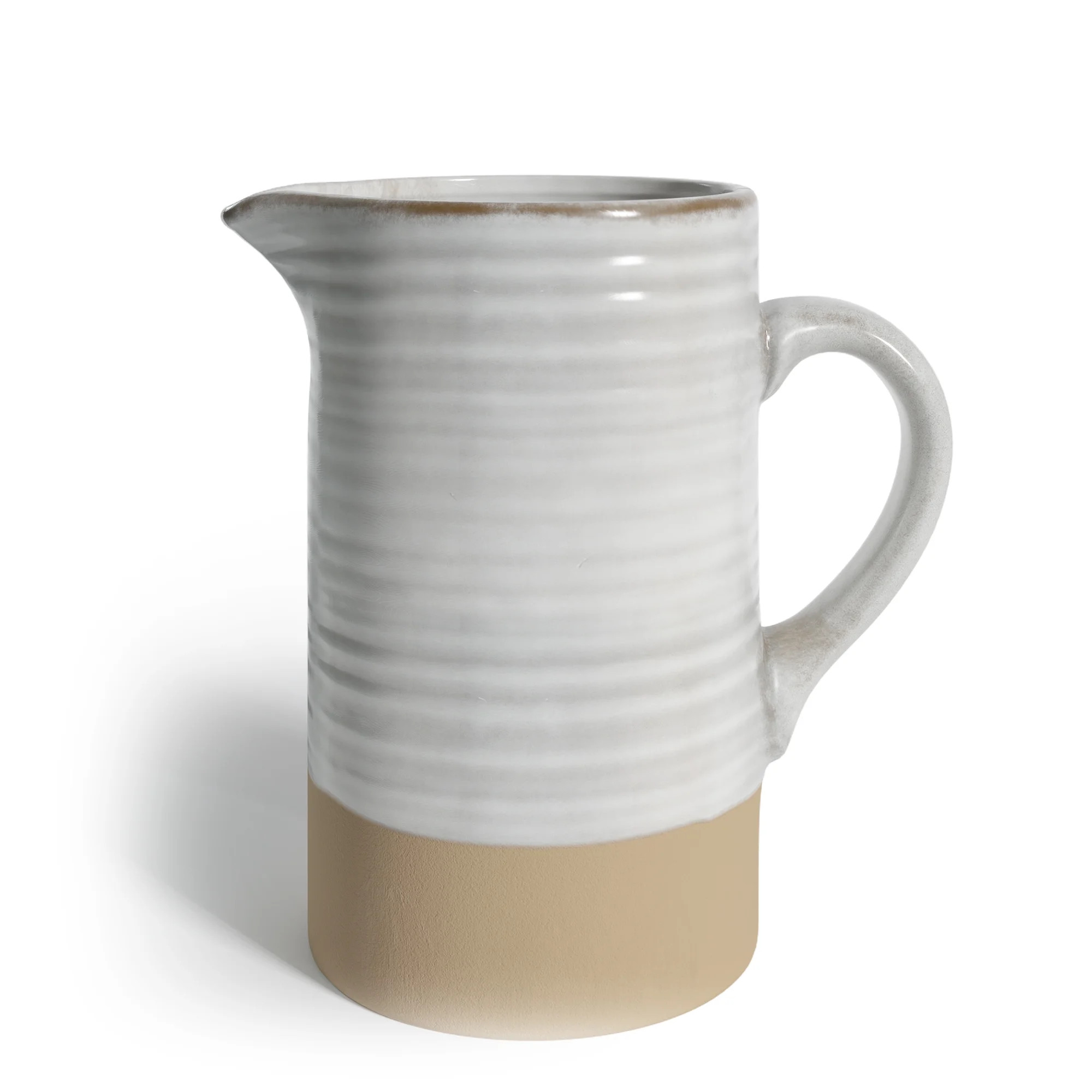 Barnyard Designs Ceramic Stoneware 1.5 Quart Pitcher with Handle, Vintage Farmhouse Style Milk Ju... | Walmart (US)