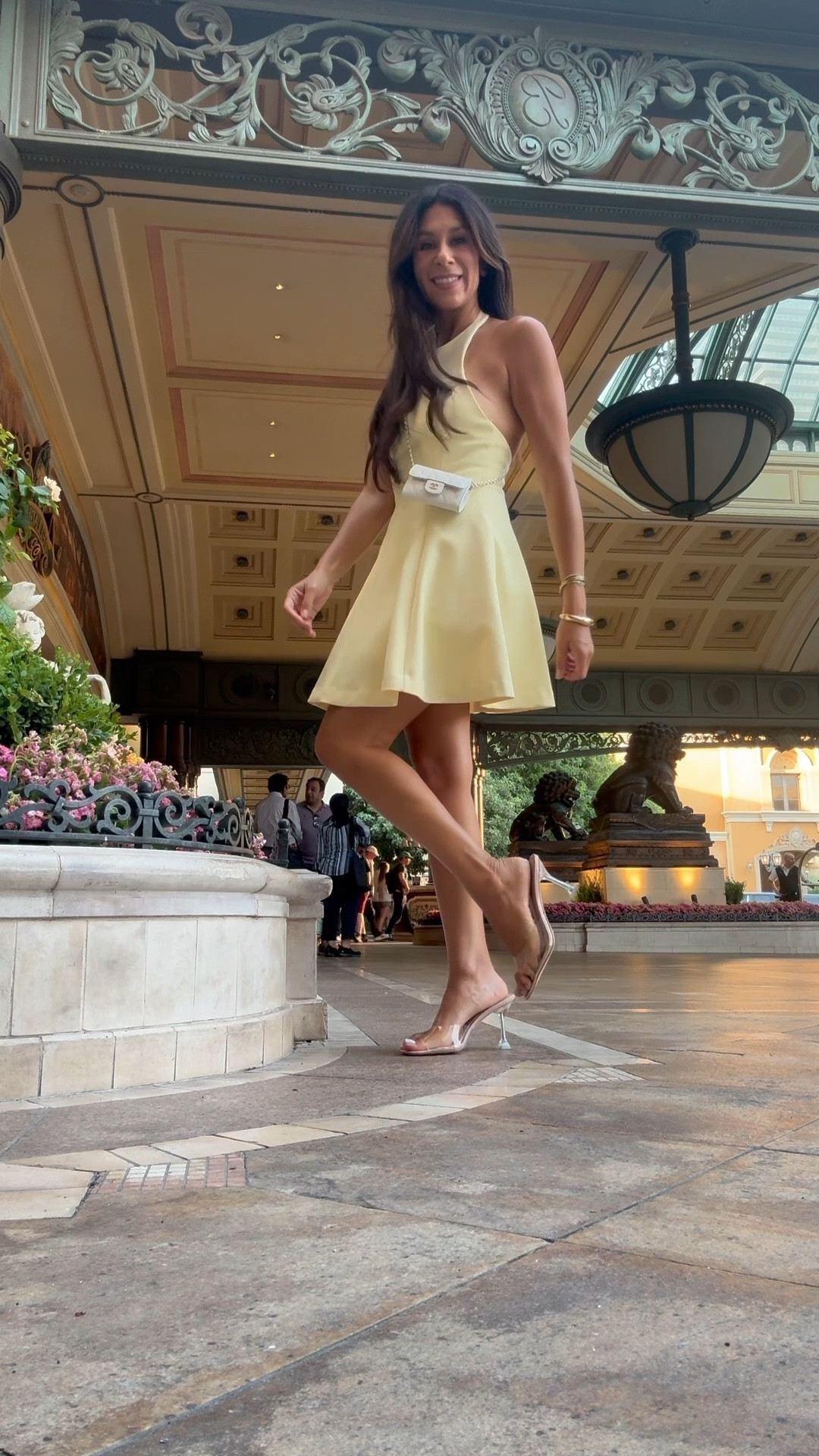 What I’m wearing to dinner in Las Vegas. Summer Dress for a warm night. Paired it with the perfect slides and mini Chanel. Which is more like a necklace  

#LTKShoeCrush #LTKStyleTip #LTKSeasonal