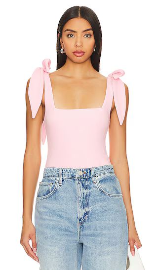 Gidget Bodysuit in Pink Stretch | Revolve Clothing (Global)