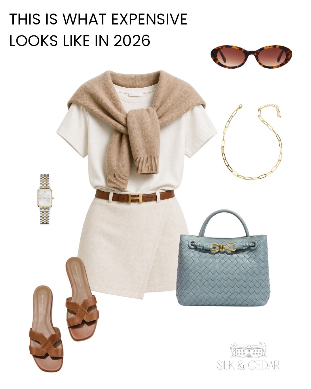 It isn’t the price.
It’s the restraint.

A simple white skirt.
A perfectly cut tee.
A sweater draped—not worn.
Leather, not logos.

This is the formula behind quiet luxury style:

* neutral tones that soften, not shout
* structure that flatters without trying
* fewer pieces, styled with intention

Most women overcomplicate their wardrobe.
But the women who always look elegant?

They repeat variations of this—again and again.

The secret isn’t more. It’s better. ✨

#LTKTravel #LTKdayinmylife #LTKOver40