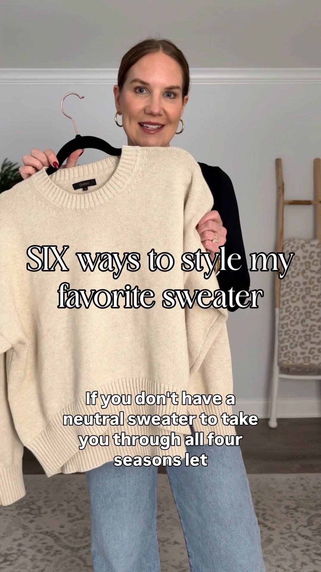 SIX ways to style my favorite all season neutral sweater! 

Everyone needs a sweater that can be worn year round and this one from @onequince checks all the boxes! It’s so versatile, has the perfect fit, is excellent quality and can be worn with almost anything🤎

Elevated casual style, cool mom outfit, styling trousers with sneakers, off white jeans, barrel jeans, winter maxi skirt outfit

#LTKootd #LTKOver40 #LTKFindsUnder50