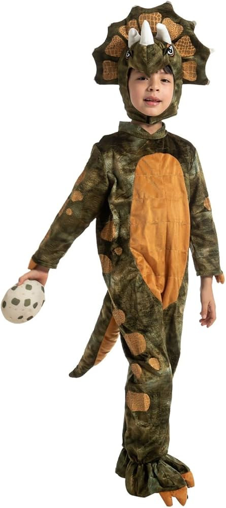 Amazon.com: Spooktacular Creations Child Brown Triceratops Costume, Realistic Dinosaur Jumpsuit f... | Amazon (US)