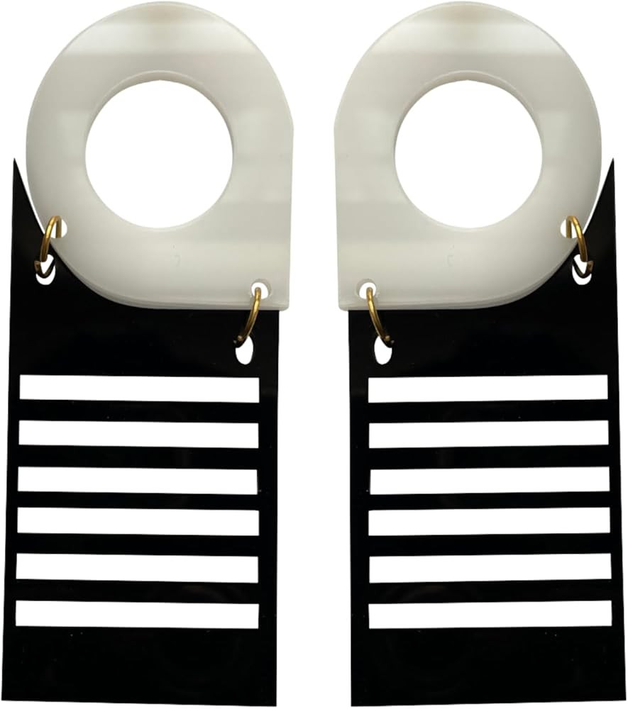 Swanky Designs Set The Bar Earrings| Handmade |Acrylic|Colorful Modern Fashion Statement Earrings... | Amazon (US)