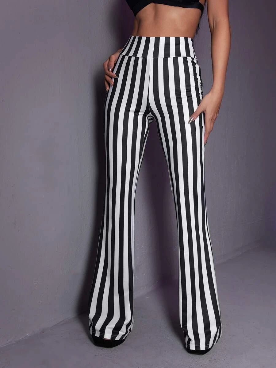 Striped Print Flare Leg Pants
   
      SKU: sw2207130304405306
          (100+ Reviews)  
      ... | SHEIN