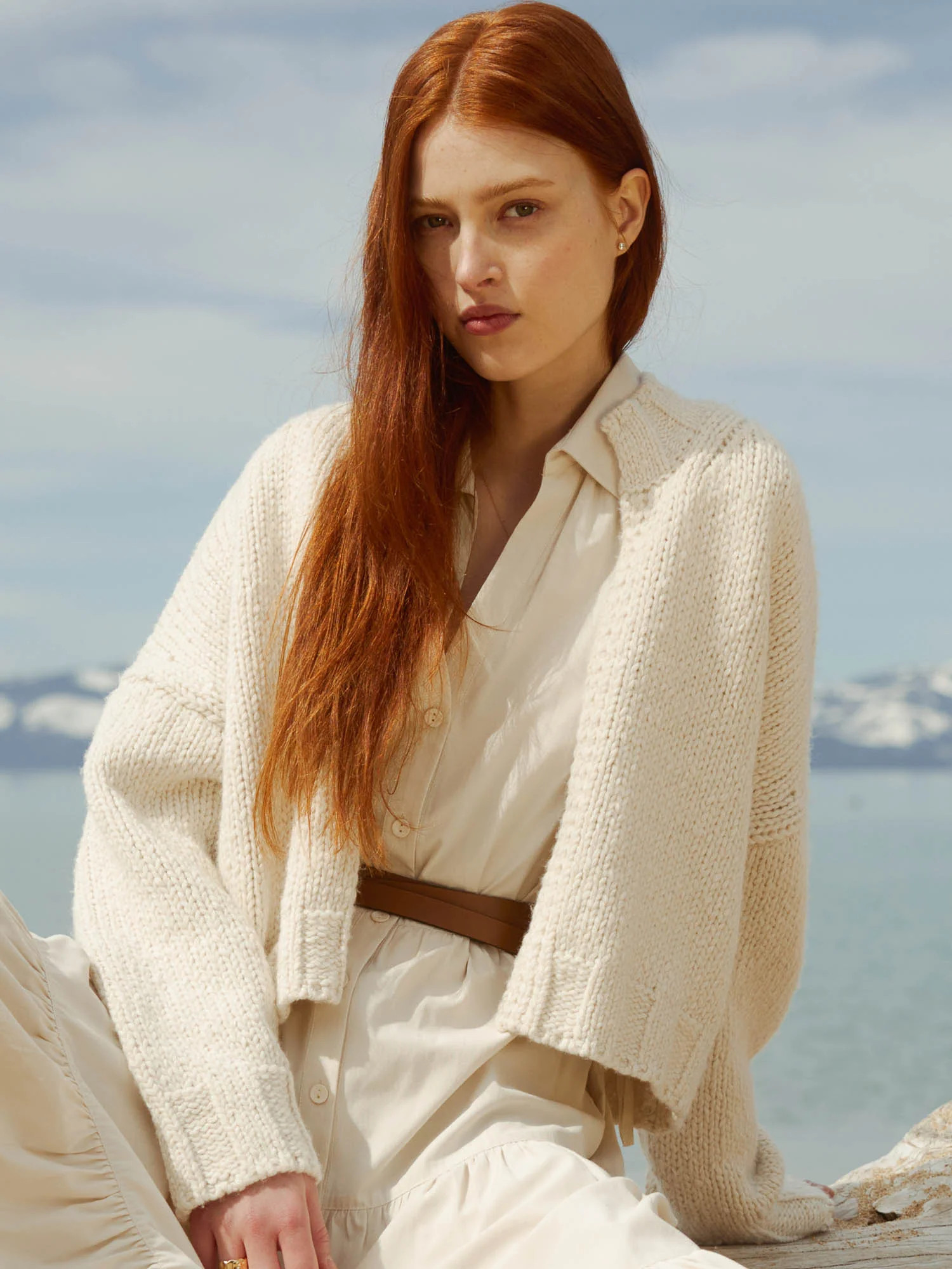 Women's Asher Cardigan in Ivory | Brochu Walker | Brochu Walker