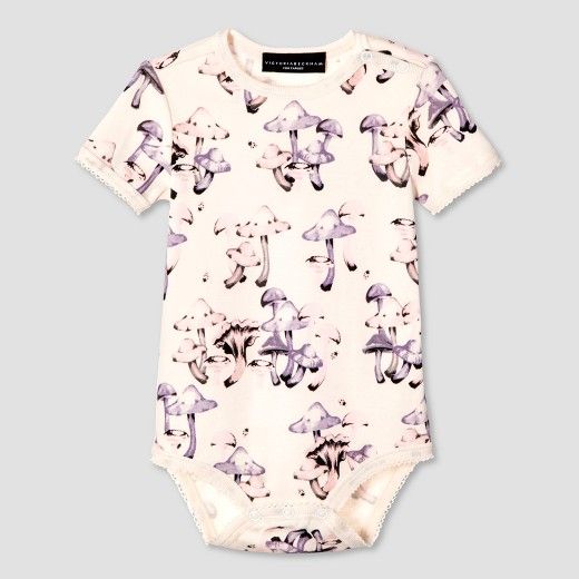 Baby Mushroom Print Short Sleeve Bodysuit - Victoria Beckham for Target | Target